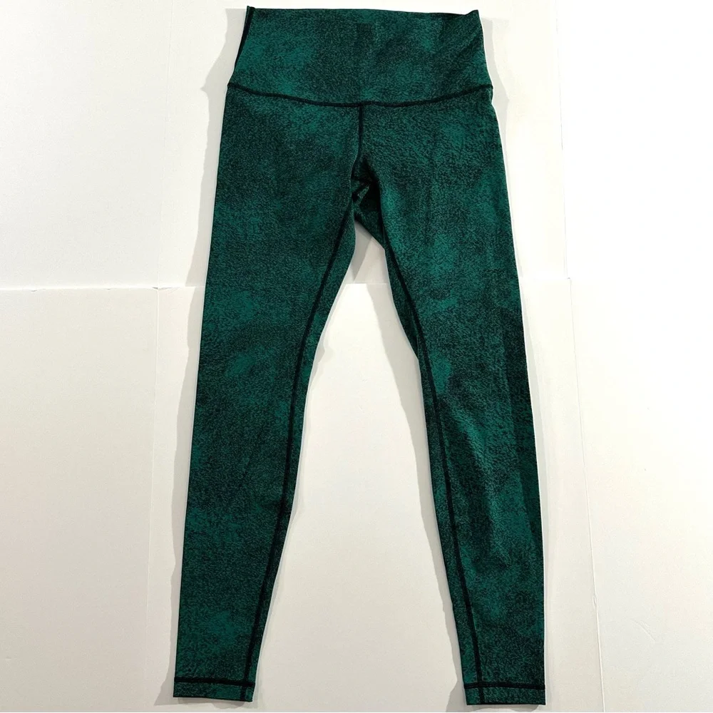 Lululemon Wunder Under High-Rise 30" Luon - Spray Jacquard Hunter Green | 12 - Picture 2 of 12